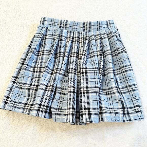 Olivia Kay Blue Plaid Skort sz L (10/12) - Picture 1 of 4